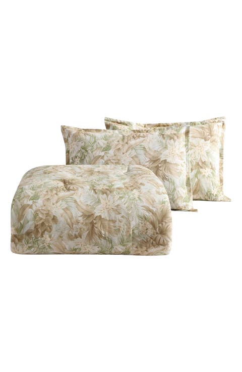Palm Paradise Cotton Slub Comforter & Sham Set