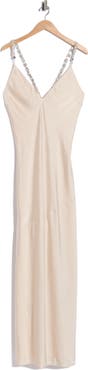 L'AGENCE Saint Beaded Strap Gown