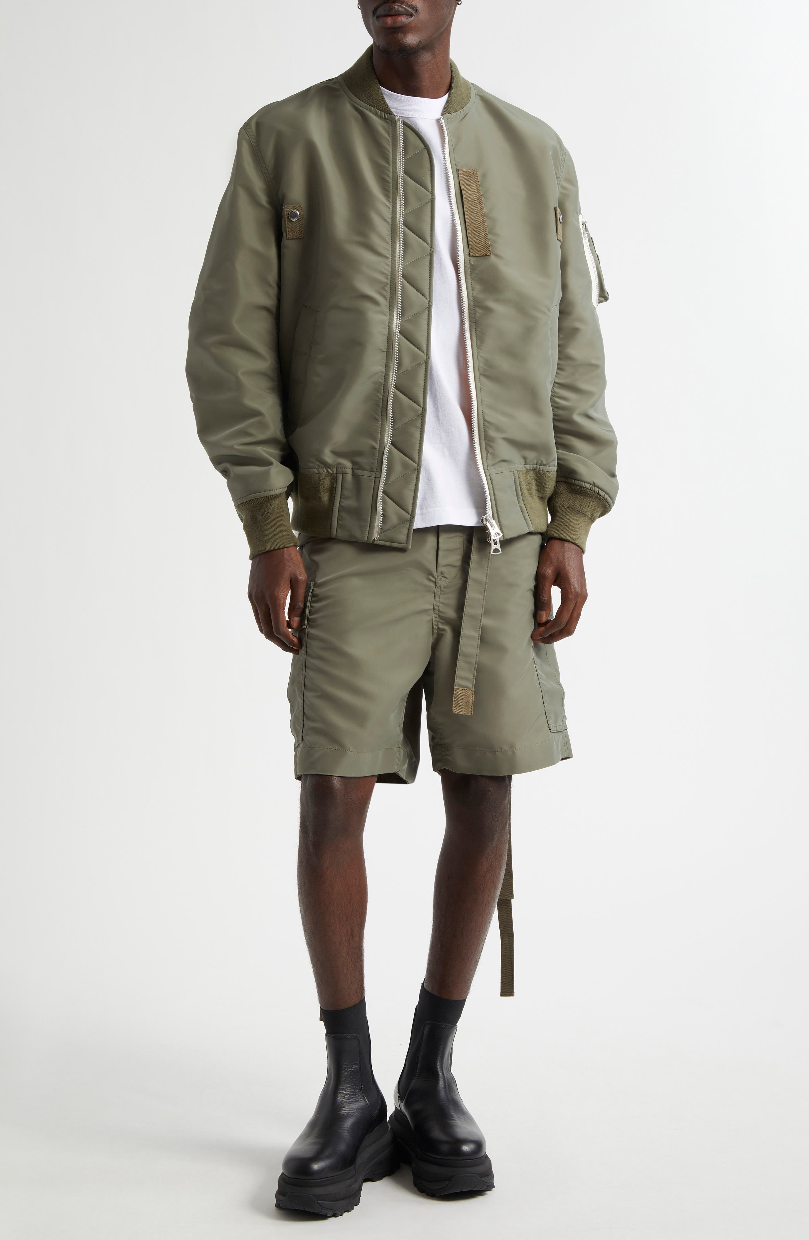 Nylon Twill Bomber Jacket - image 2