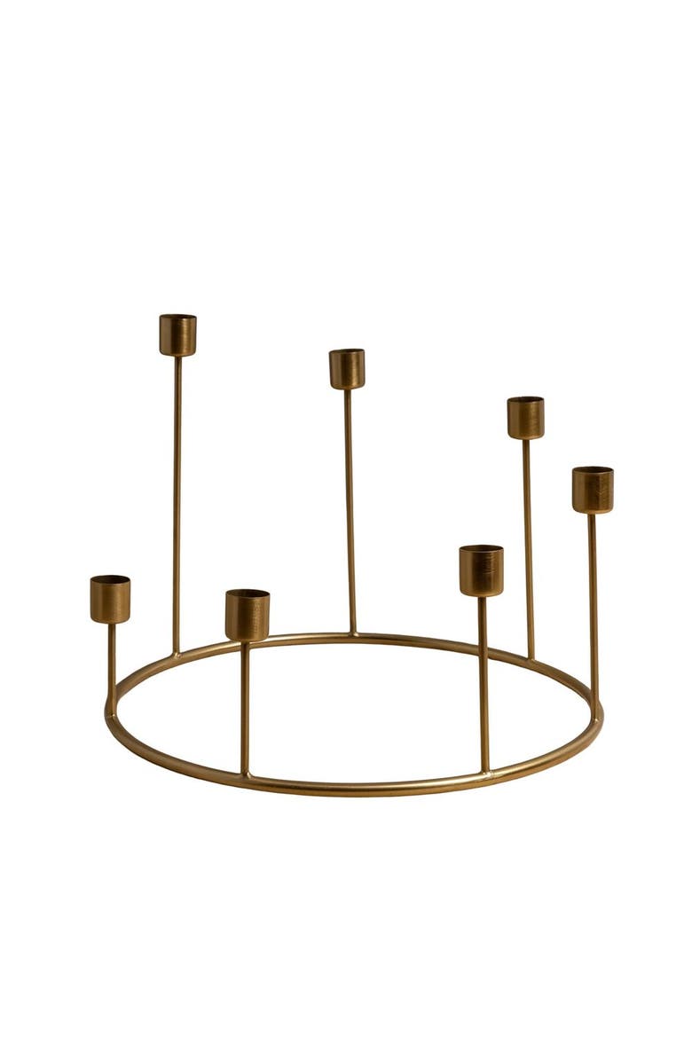 Be Home Kent Candlestick Wreath, Main, color, Gold - Large