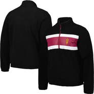 G-III SPORTS BY CARL BANKS Men's G-III Sports by Carl Banks Black Arizona State Sun Devils Pinch Runner Half-Zip Top