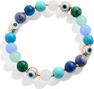 BaubleBar Evil Eye Beaded Stretch Bracelet