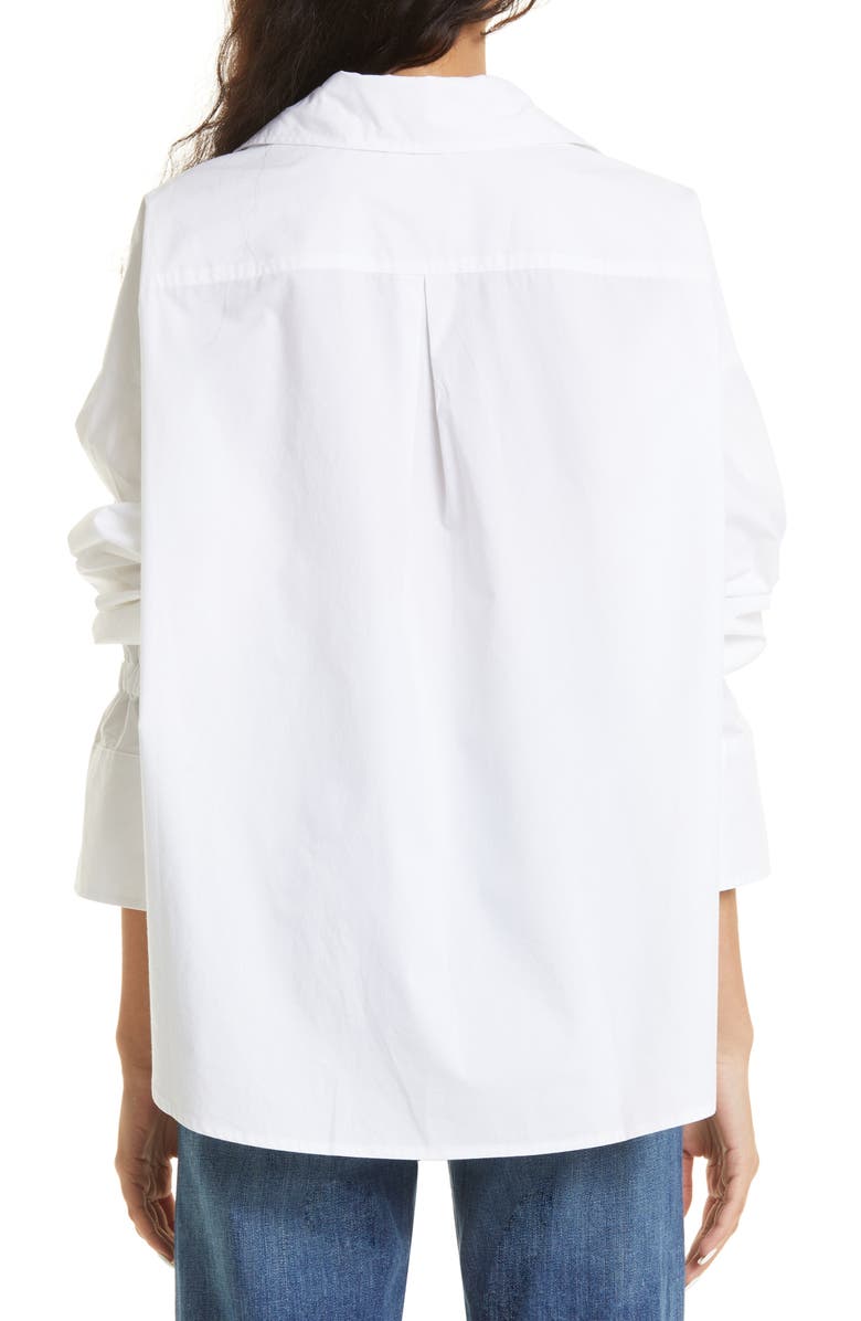 A.L.C. Monica Oversize Bell Sleeve Cotton Button-Up Shirt, Alternate, color, 