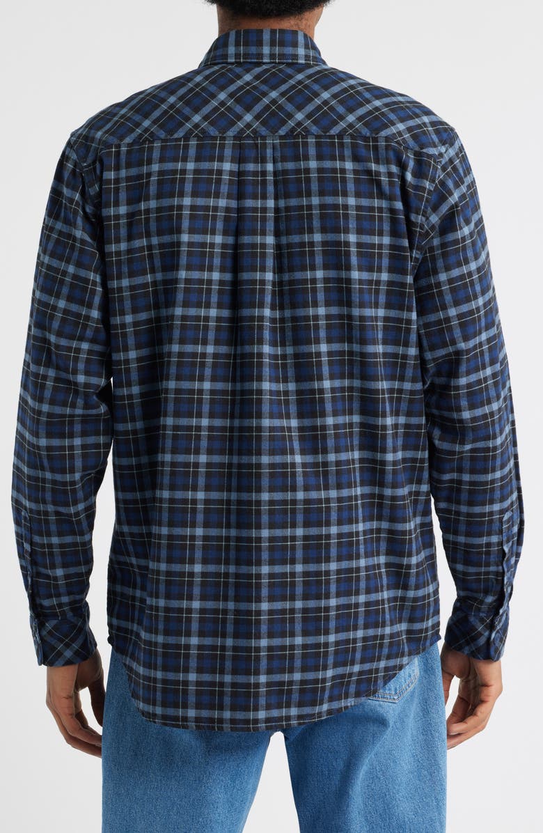 Carhartt Work In Progress Widmark Plaid Flannel Button-Up Shirt, Alternate, color, Blue Multi