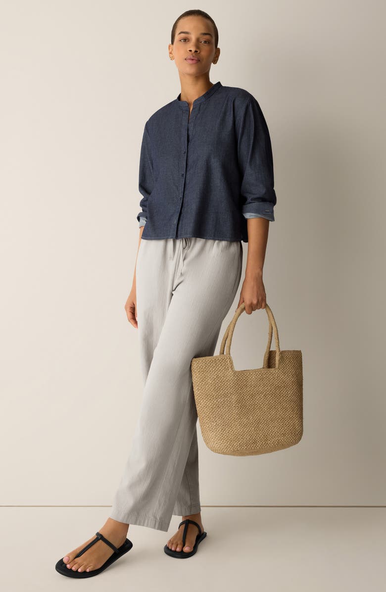 Eileen Fisher Organic Cotton Denim Shirt, Alternate, color,