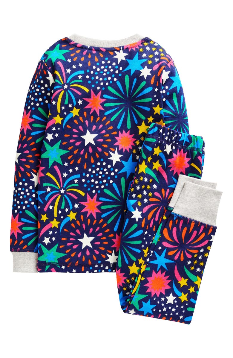 Mini Boden Kids' Glow in the Dark Two-Piece Fitted Pajamas, Alternate, color, 