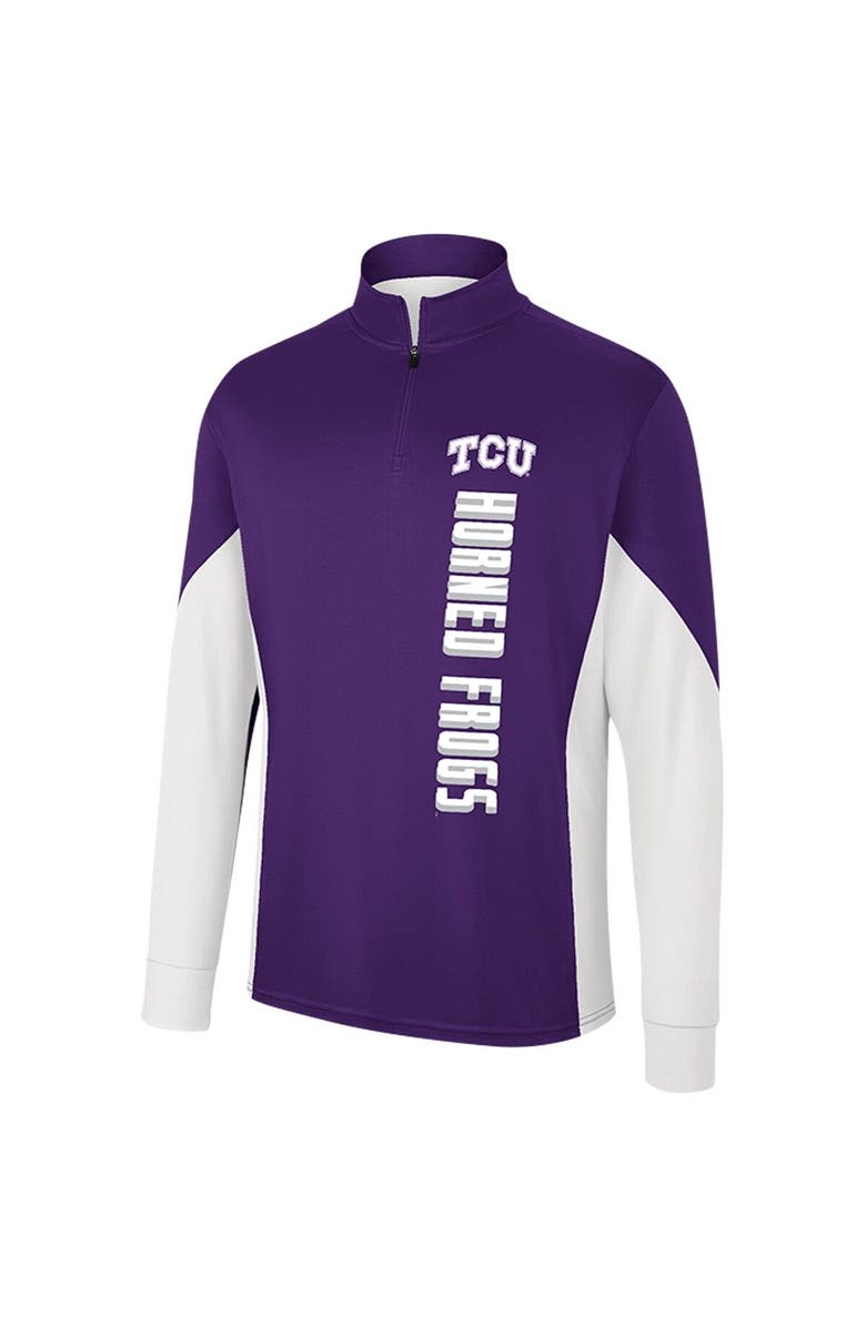 COLOSSEUM Men's Colosseum Purple TCU Horned Frogs Bart Quarter-Zip Top, Alternate, color, Purple