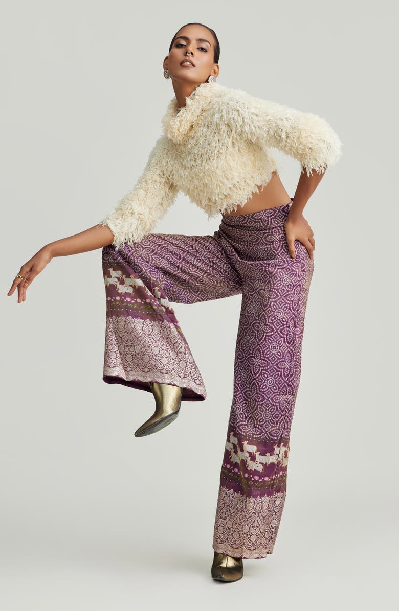 holiCHIC Mili Wide Leg Pants, Alternate, color, Purple