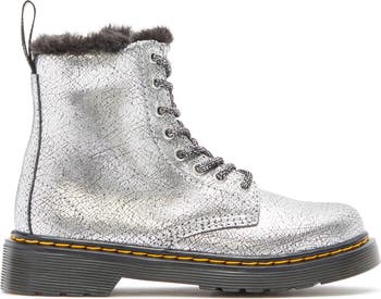 Kids' 1460 Serena Faux Fur Lined Metallic Boot