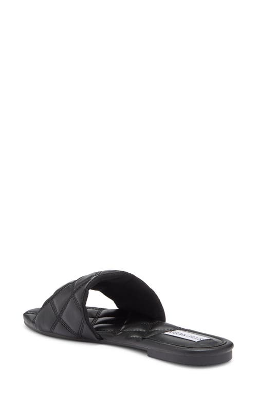 Steve Madden Perrie Quilted Slide Sandal In Black