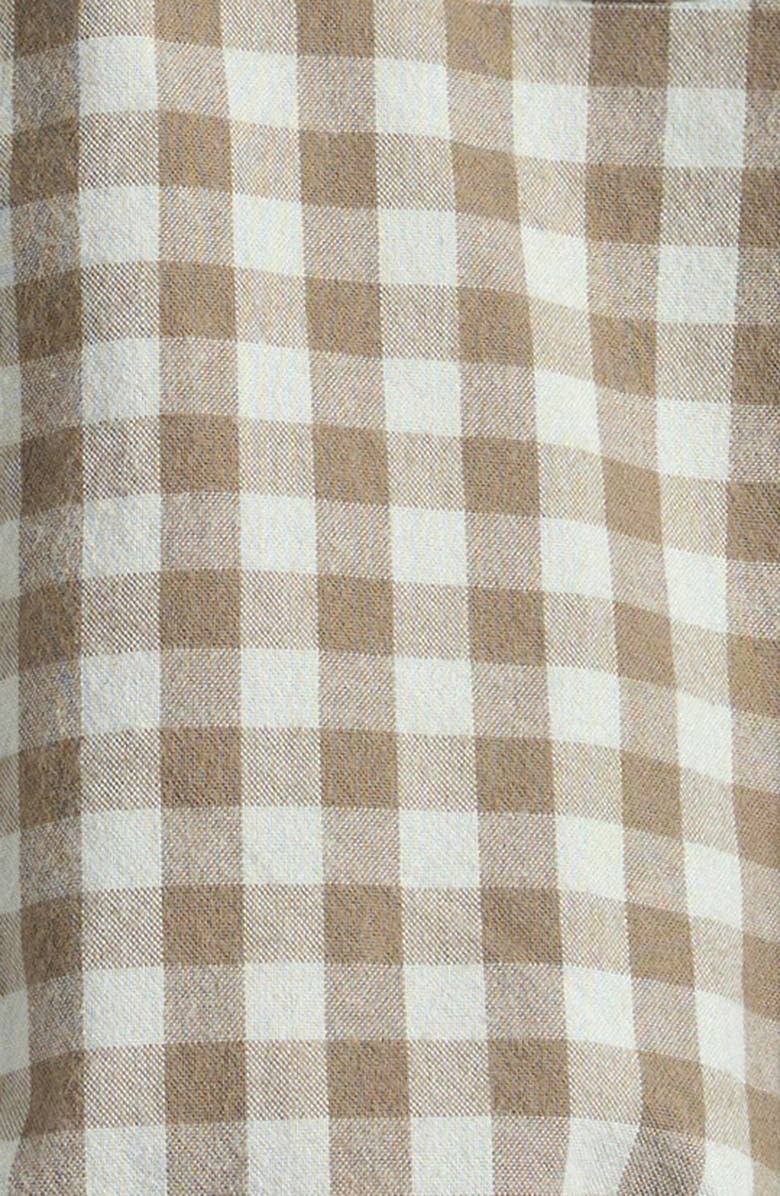 Pehr Plaid Long Sleeve Organic Cotton Flannel Romper, Alternate, color, Sage/ Light Sage