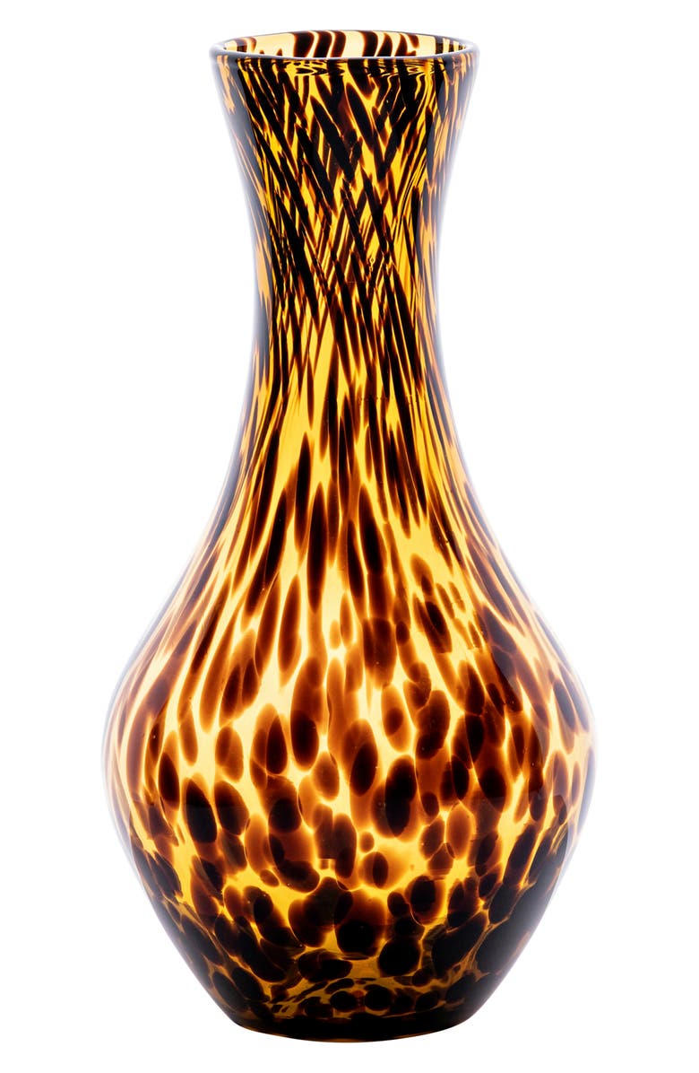 Juliska Puro Tortoiseshell Pattern Glass Carafe, Main, color, Brown