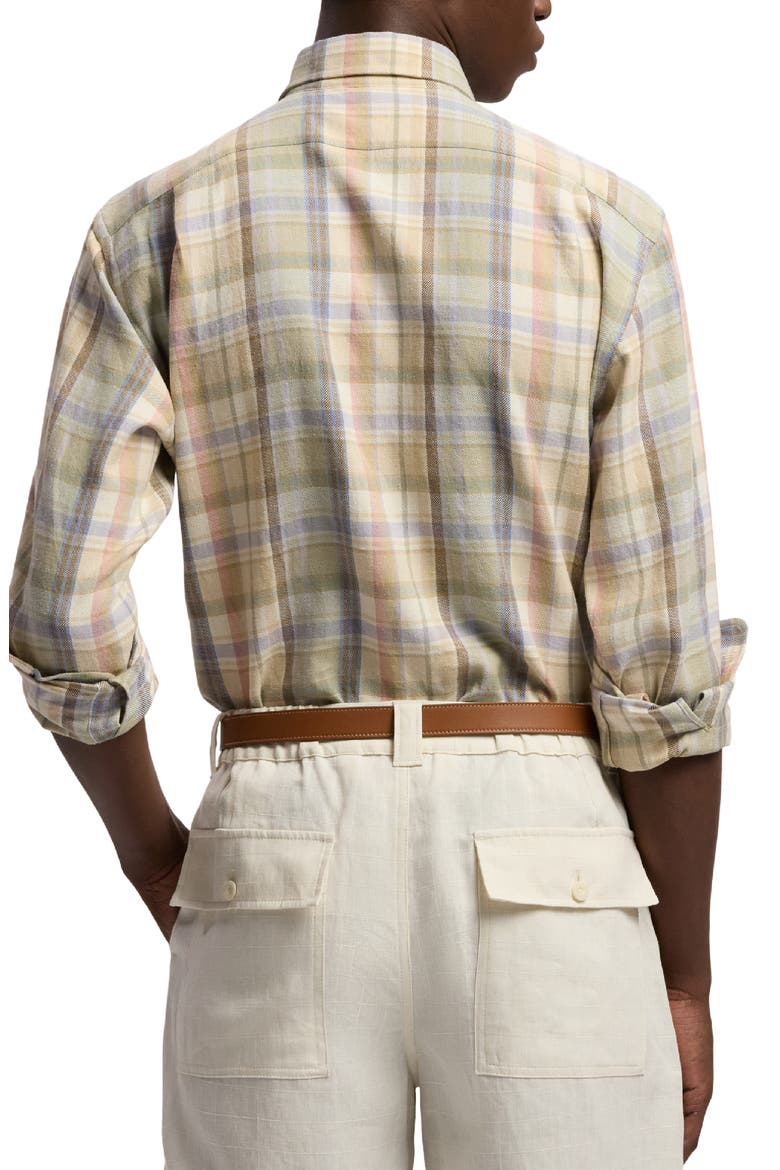 Plaid Hemp-Cotton Shirt, Alternate, color, CL CREAM MULTI
