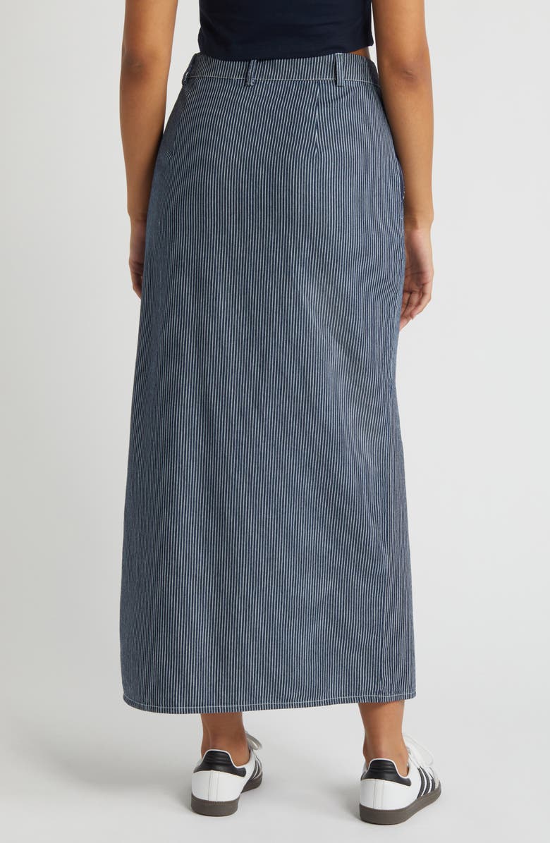 Noisy may Blink Pinstripe Twill Maxi Skirt, Alternate, color,
