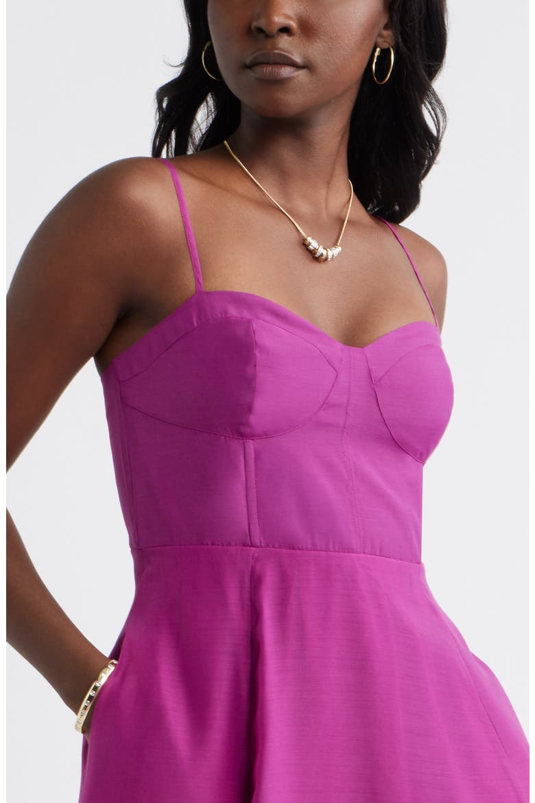 Sweetheart Seamed Bodice Cocktail Dress, Alternate, color, PURPLE VINTNER