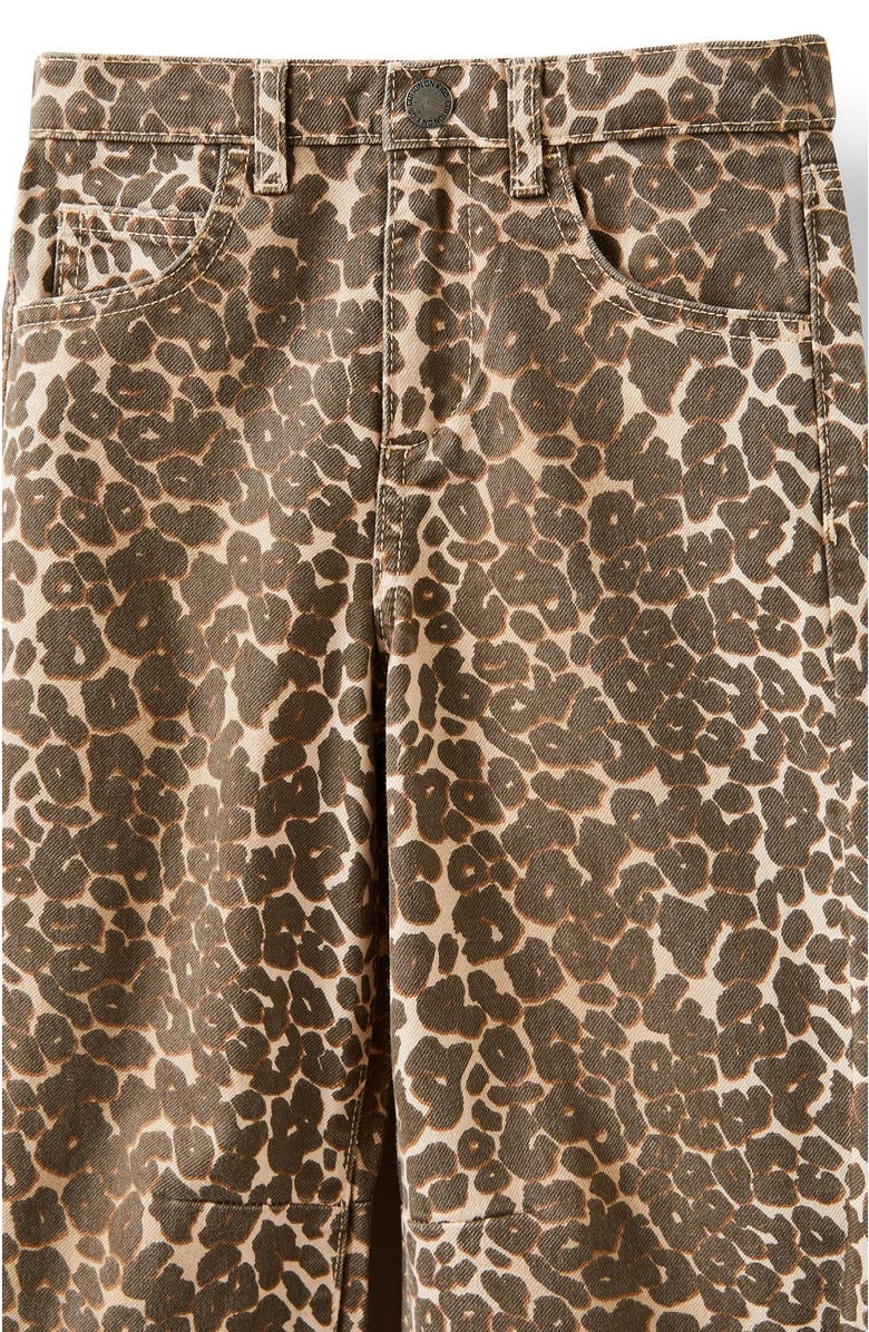 Cotton On Kids Kid's Unisex Barrel Leg Denim Jean, Alternate, color, Summer Leopard