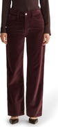 WARP+WEFT SAT '90s High Waist Relaxed Straight Leg Velvet Pants