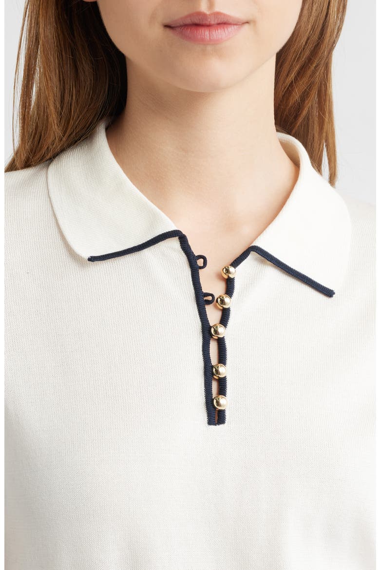 The Sport Tipped Cotton Polo, Alternate, color, CREAM MULTI