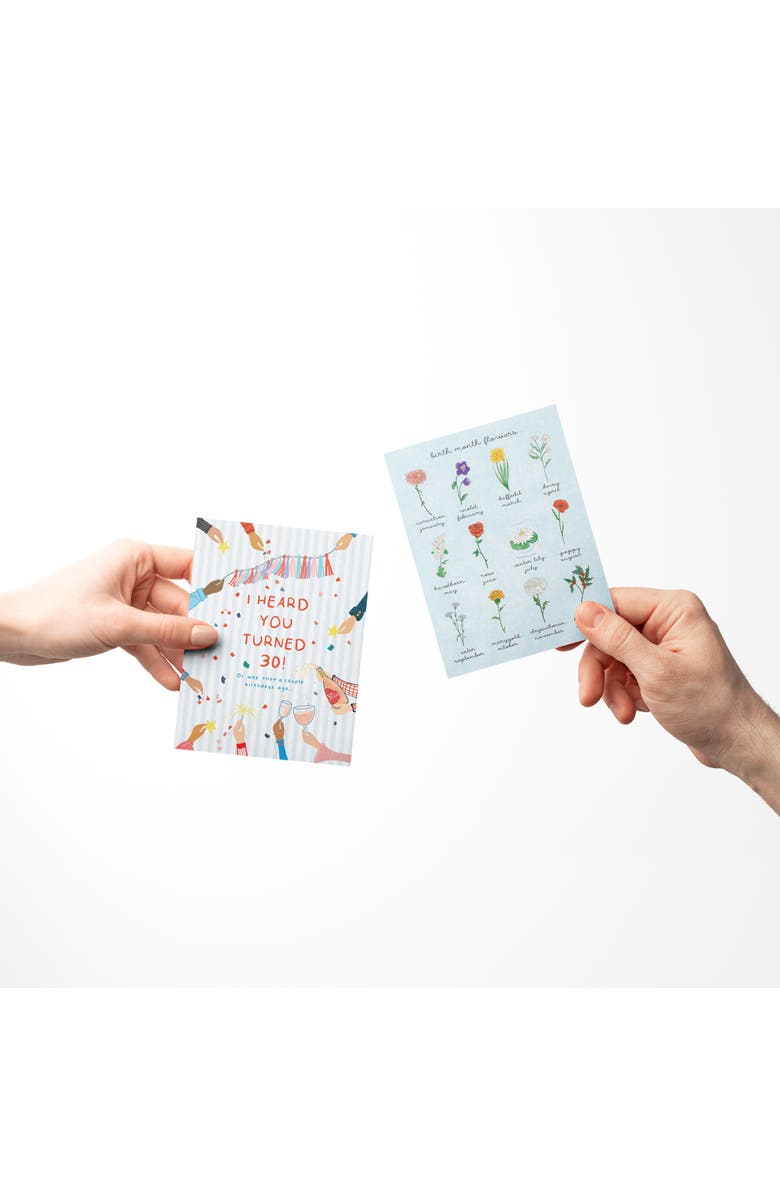 Ramus & Co Birthday Greeting Card Pack Sets (3 ct, Assorted) Birth Month Flowers, I Heard You Turned 30, Flamingo Party, Alternate, color, Multi-Pack