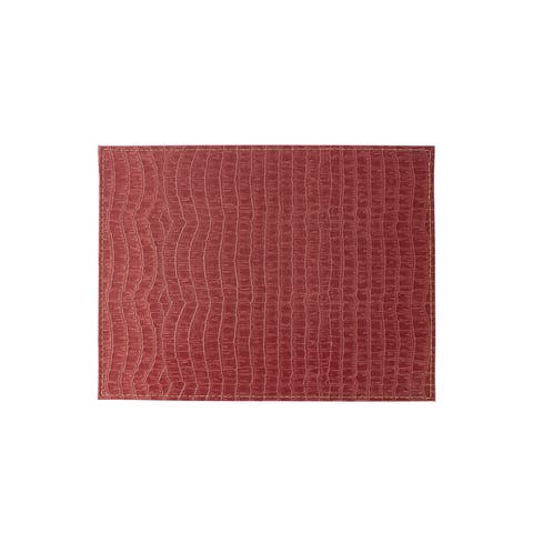 Davanti by  Crocodile Placemats Set of 6, Rectangular 16.5 x 12.5 Inch Indoor Outdoor Table Placemats