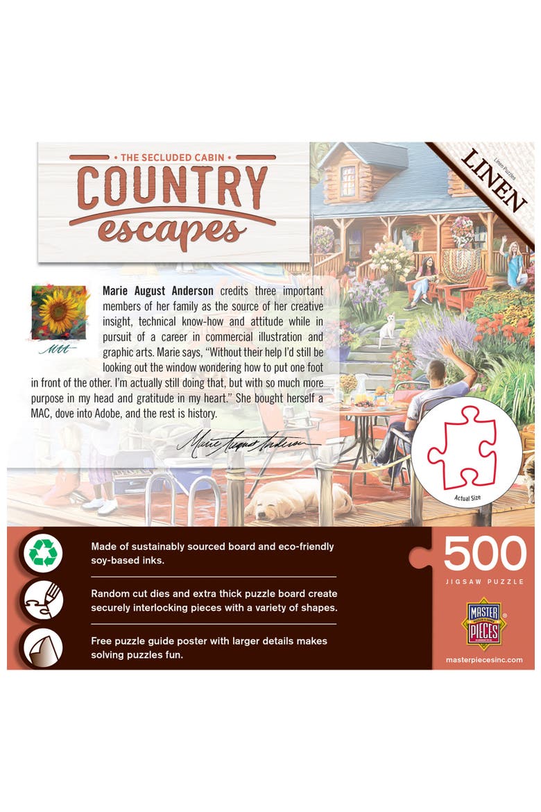 The Secluded Cabin 500 Piece Puzzle, Alternate, color, Multicolor
