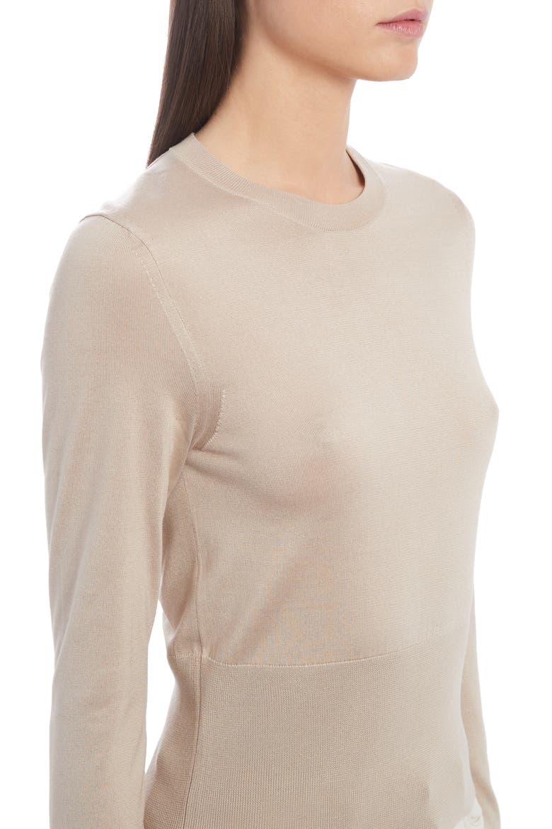 Silk Sweater, Alternate, color, M0215 BEIGE
