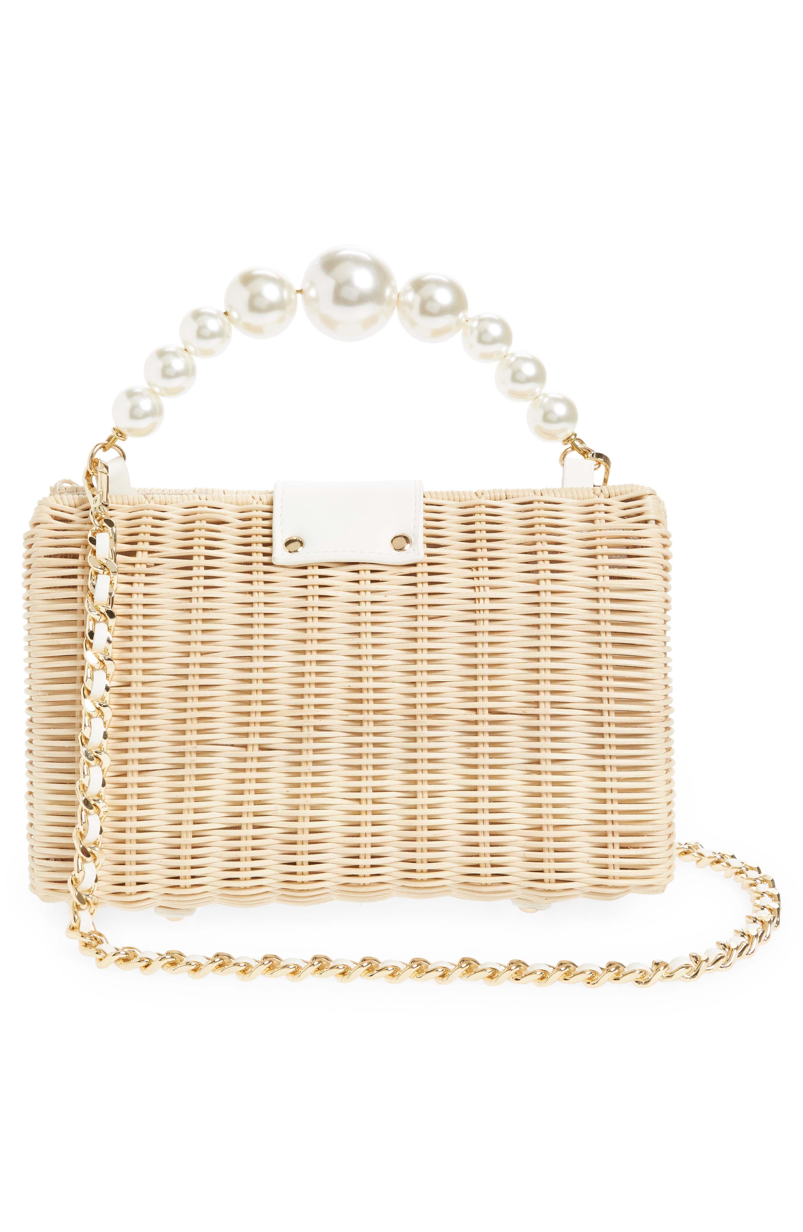BTB Los Angeles Coco Clutch, Alternate, color, White