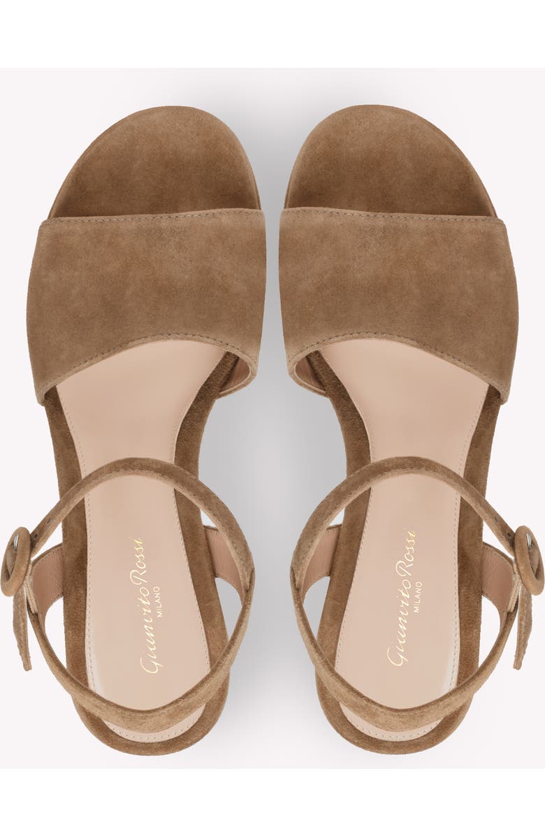 Gianvito Rossi Carol Sandals, Alternate, color, Brown Suede