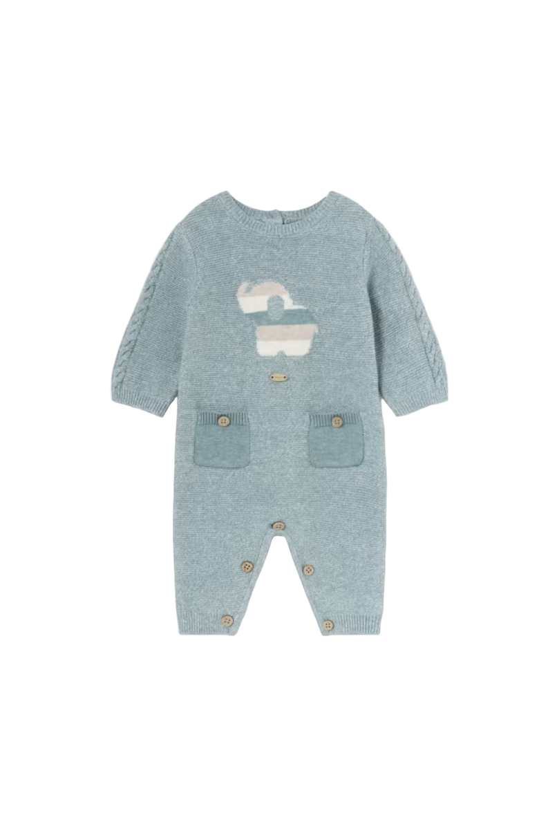 Mayoral Newborn Tricot Romper, Main, color,