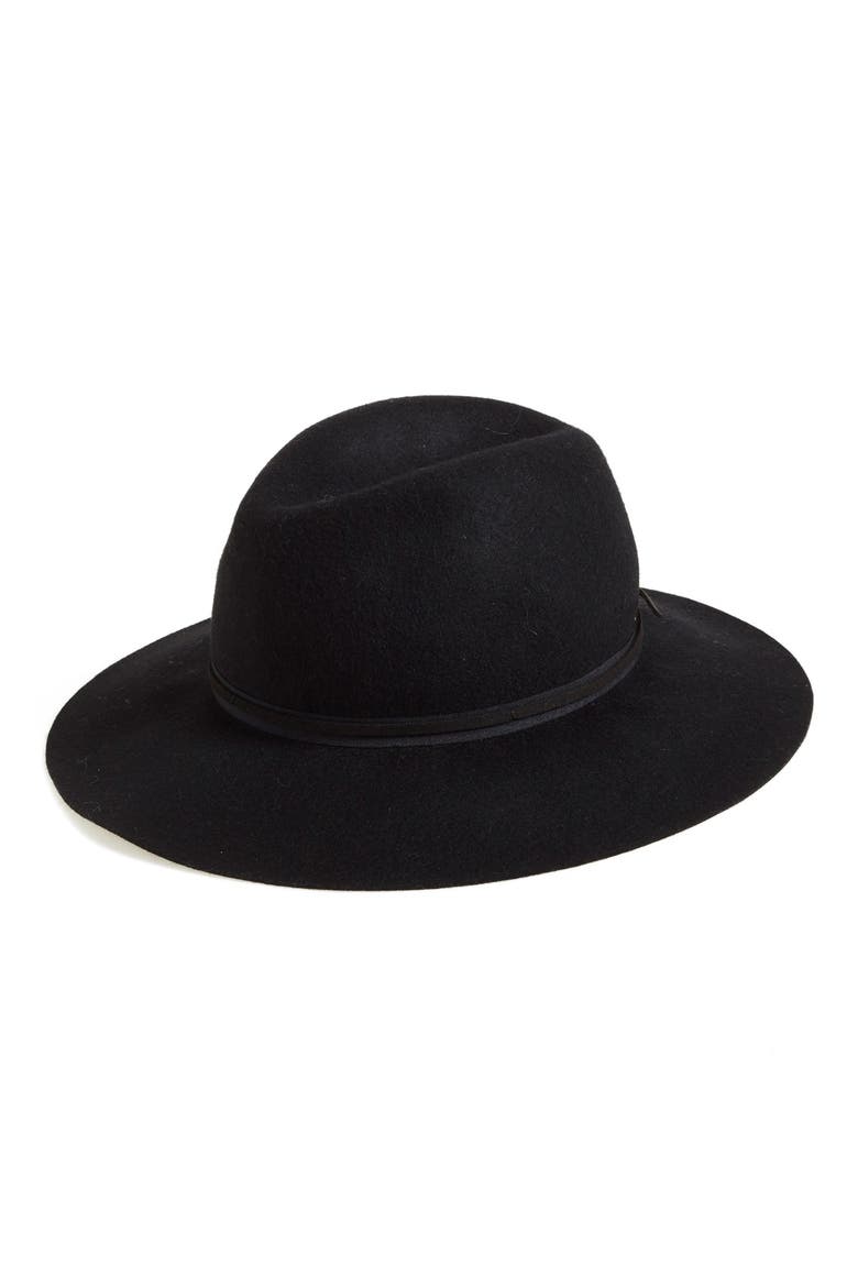 Felted Wool Panama Hat, Main, color, BLACK