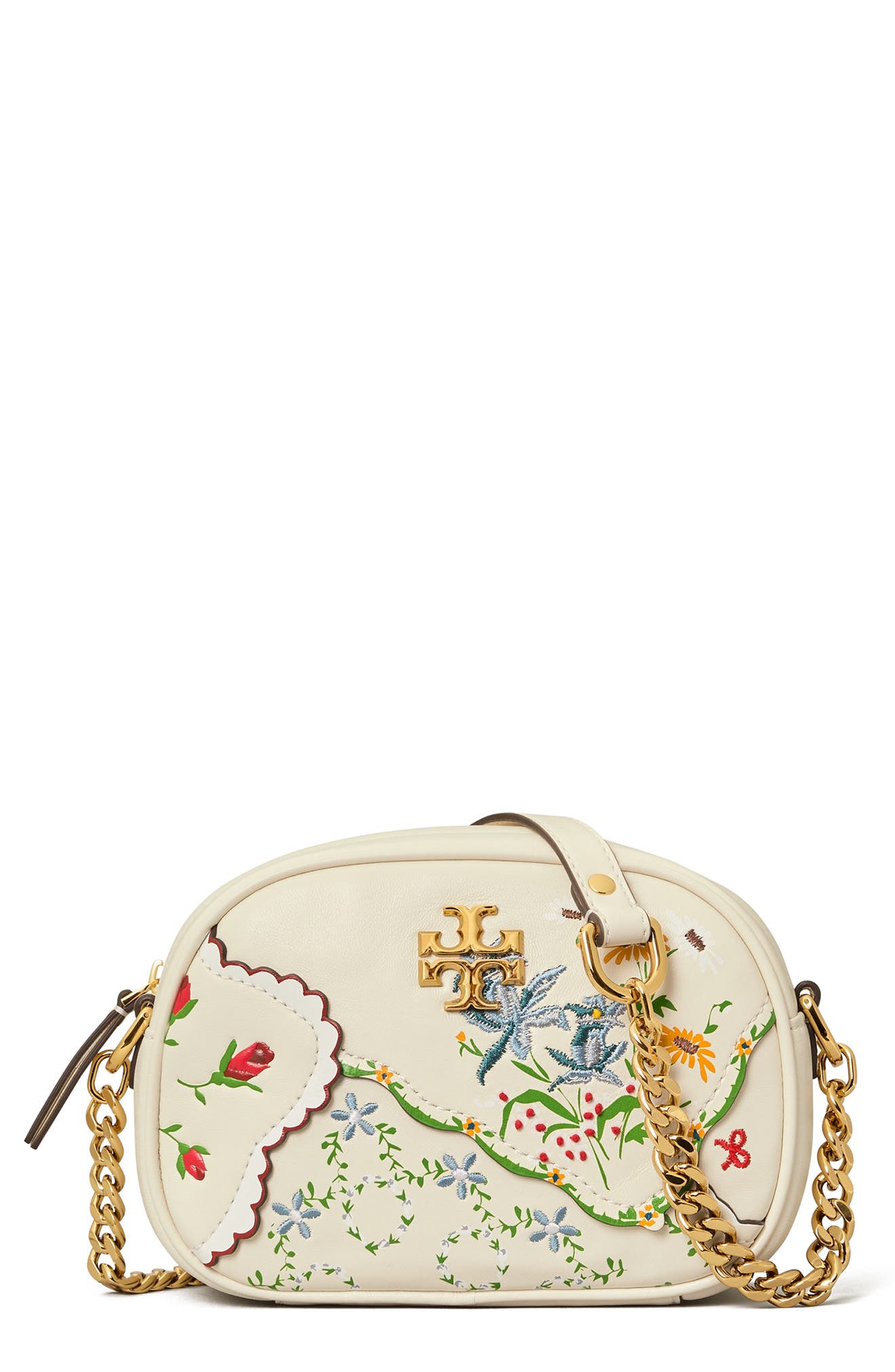 Tory Burch Kira Mixed Floral Camera Crossbody Bag, Main, color, 