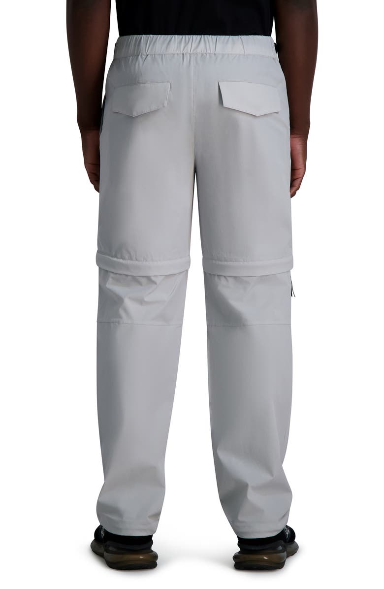 KARL LAGERFELD PARIS Convertible Zip Front Cargo Pants, Alternate, color, Light Grey
