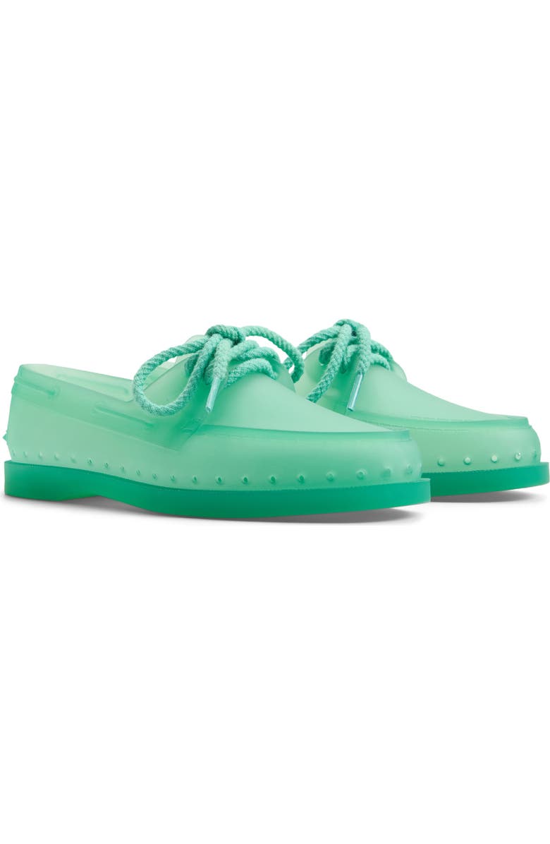 Sperry x Monse Authentic Original<sup>™</sup> 2-Eye Jelly Boat Shoe, Main, color, Teal