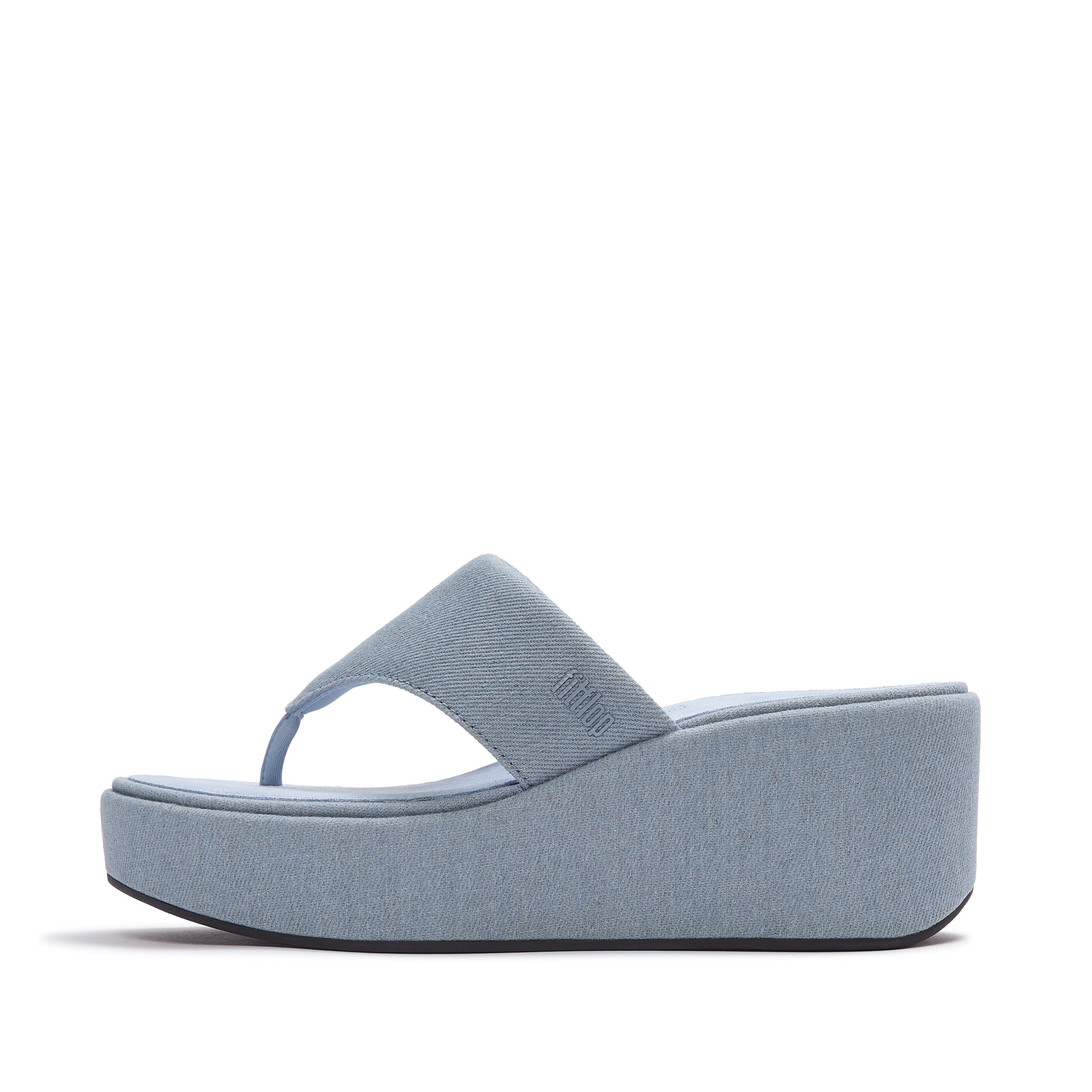 FitFlop Platfforms Wedge TP Sandal, Alternate, color, Light Denim