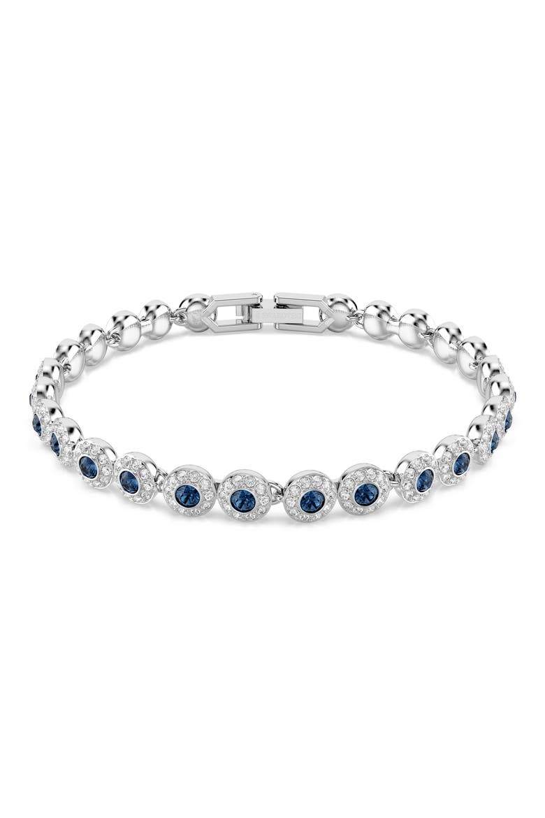 Una Anglelic Tennis Bracelet, Main, color, BLUE/ SILVER
