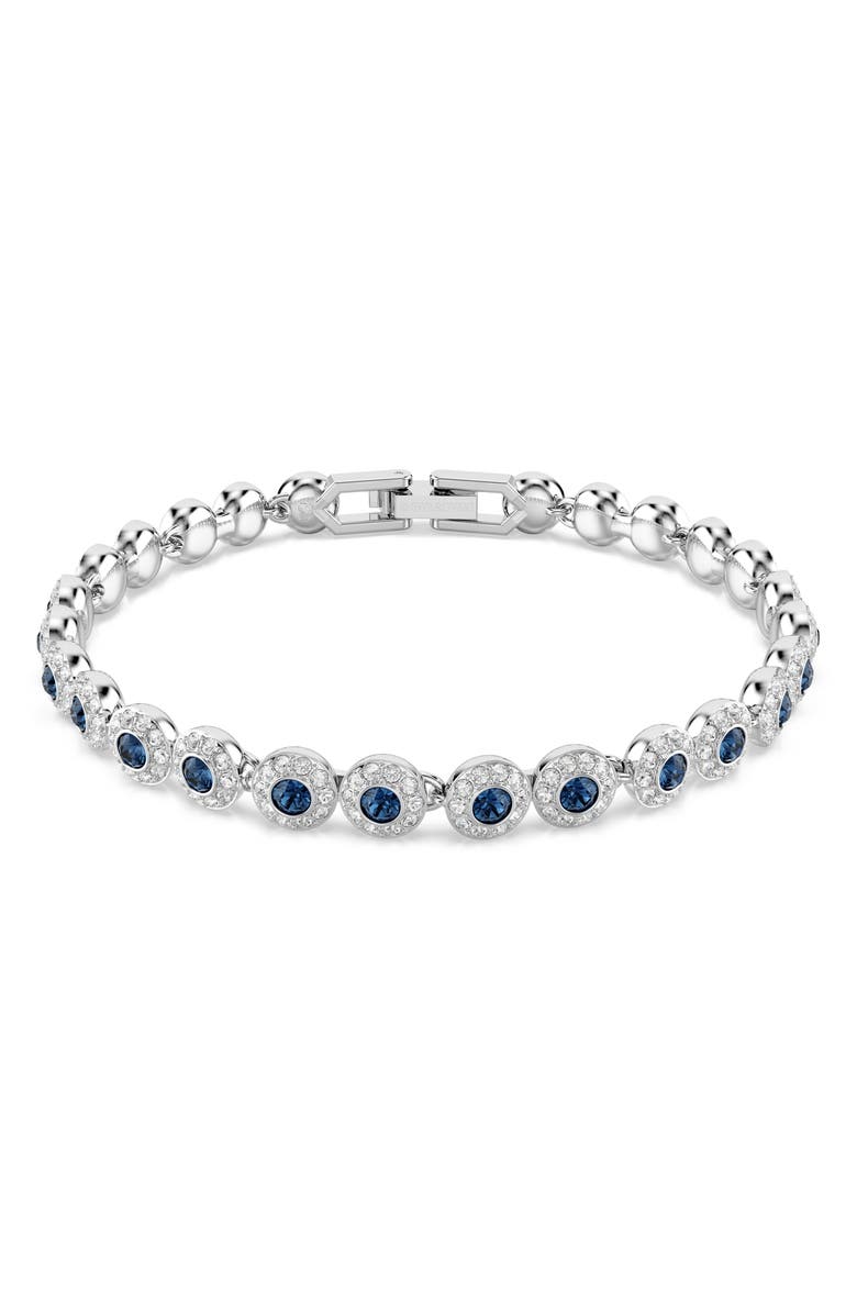 Swarovski Una Anglelic Tennis Bracelet, Main, color, Blue/ Silver