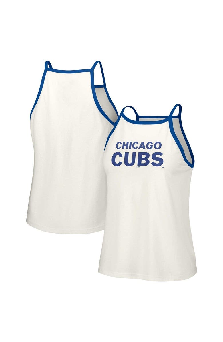 LUSSO Women's Lusso  White Chicago Cubs Nadine Halter Tank Top, Main, color, 