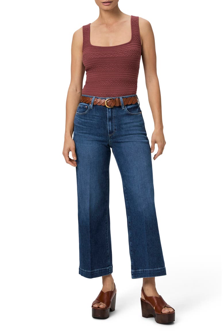 Anessa High Waist Wide Leg Ankle Jeans, Alternate, color, KINDRED