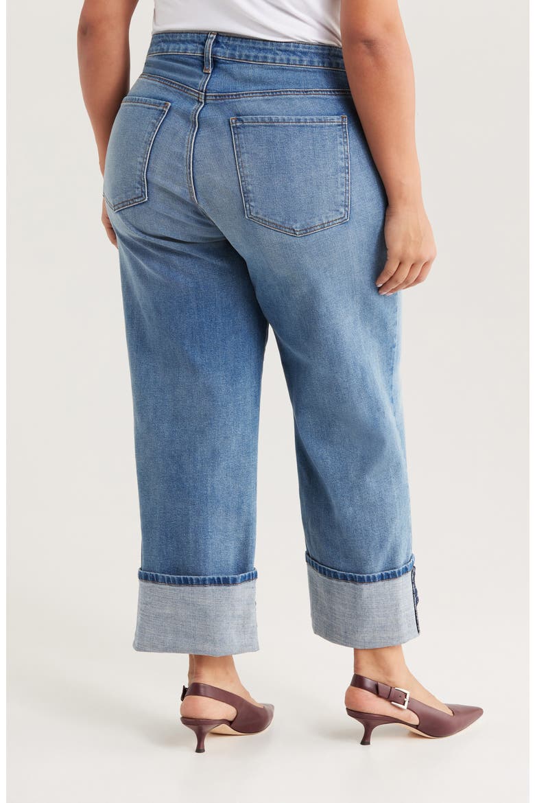 Sienna Cuffed High Waist Wide Leg Jeans, Alternate, color, STEWARDSHIP