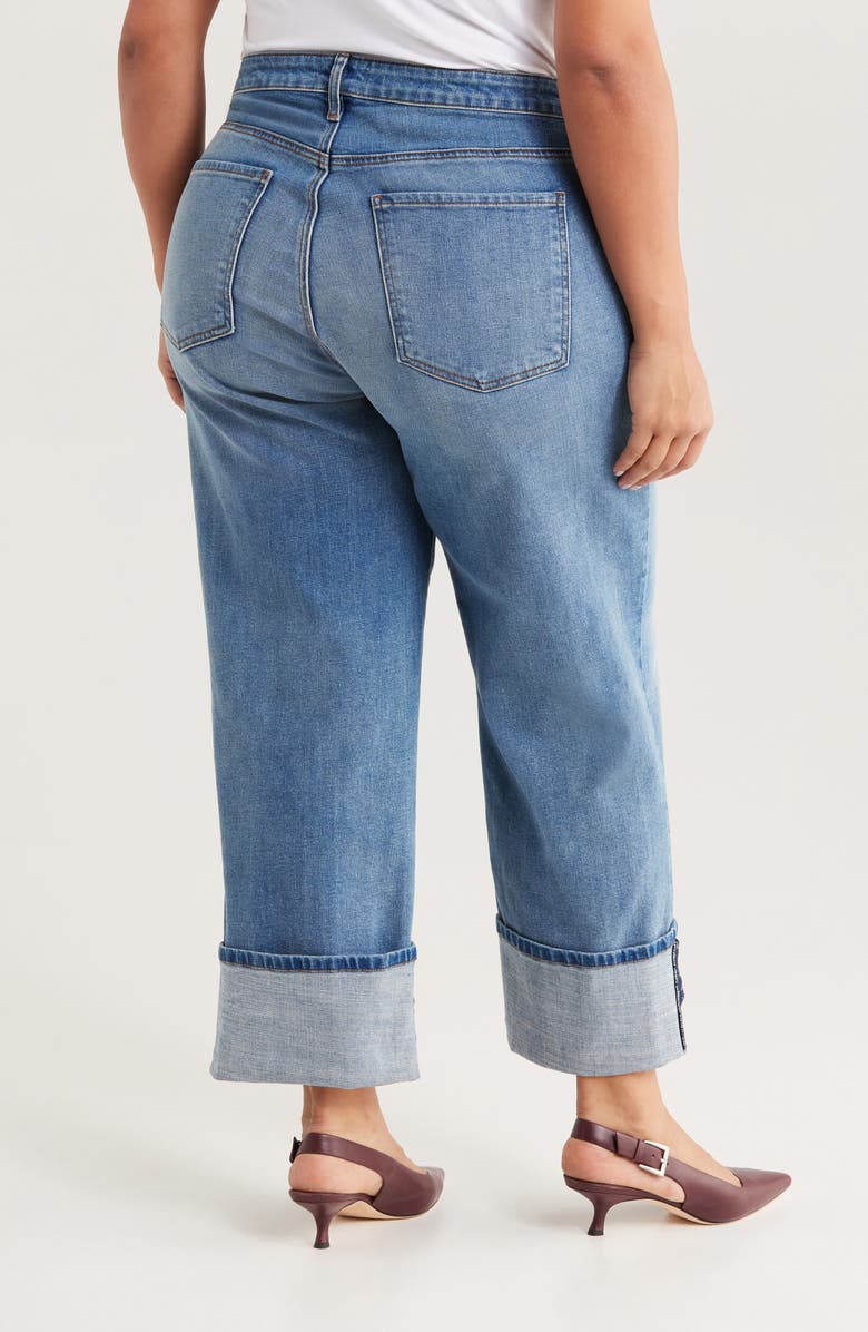 KUT from the Kloth Sienna Cuffed High Waist Wide Leg Jeans, Alternate, color, Stewardship
