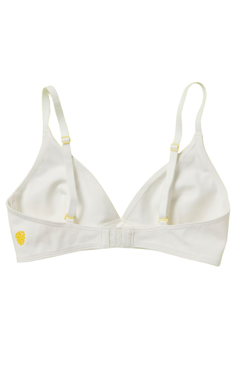 Yellowberry Lily Triangle Bra, Alternate, color, White Cloud
