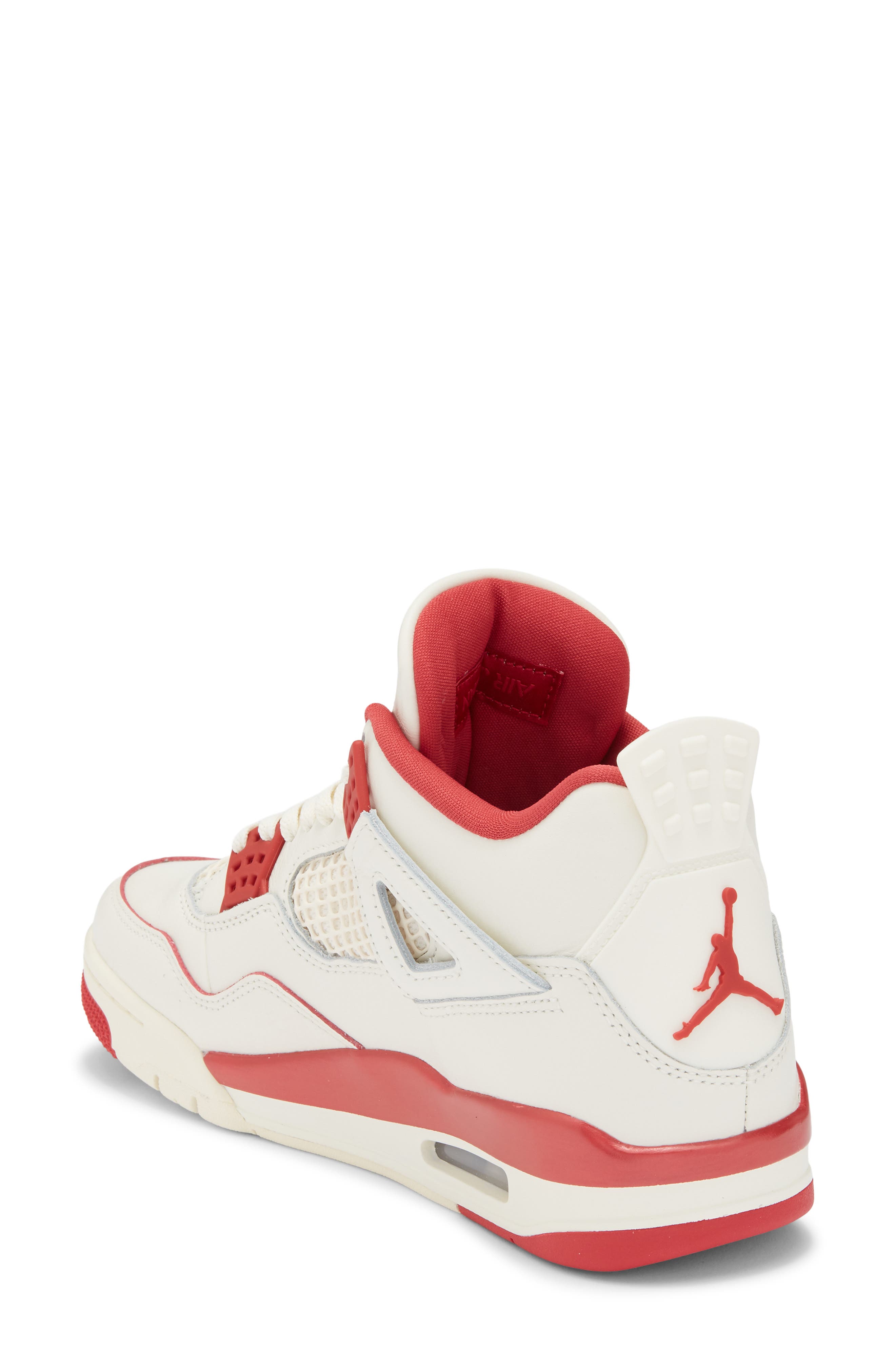 Jordan Air Jordan 4 Retro Basketball Sneaker, Alternate, color, Pale Ivory/ Sierra Red/ Red