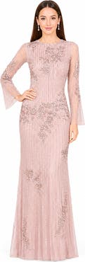 LARA New York Beaded Faux-Wrap V-Neck Bridal Gown