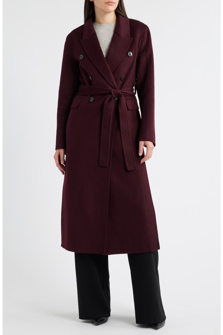 Brogan Wool Blend Coat, Main, color, BURGUNDY