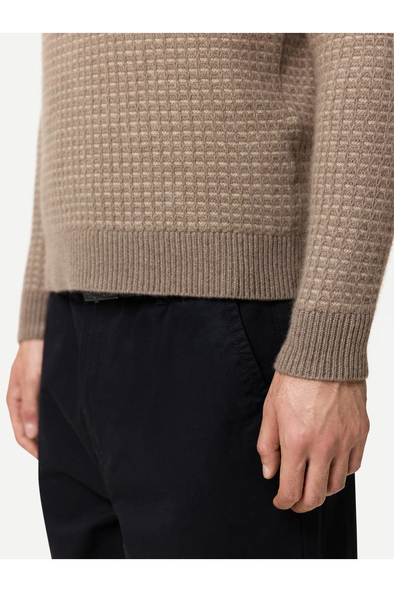 Cashmere Waffle Knit Sweater, Alternate, color, taupe