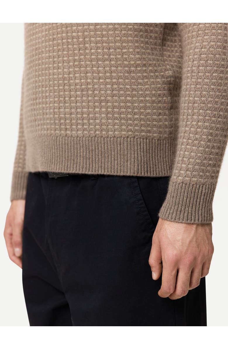 Gobi Cashmere Cashmere Waffle Knit Sweater, Alternate, color, Taupe