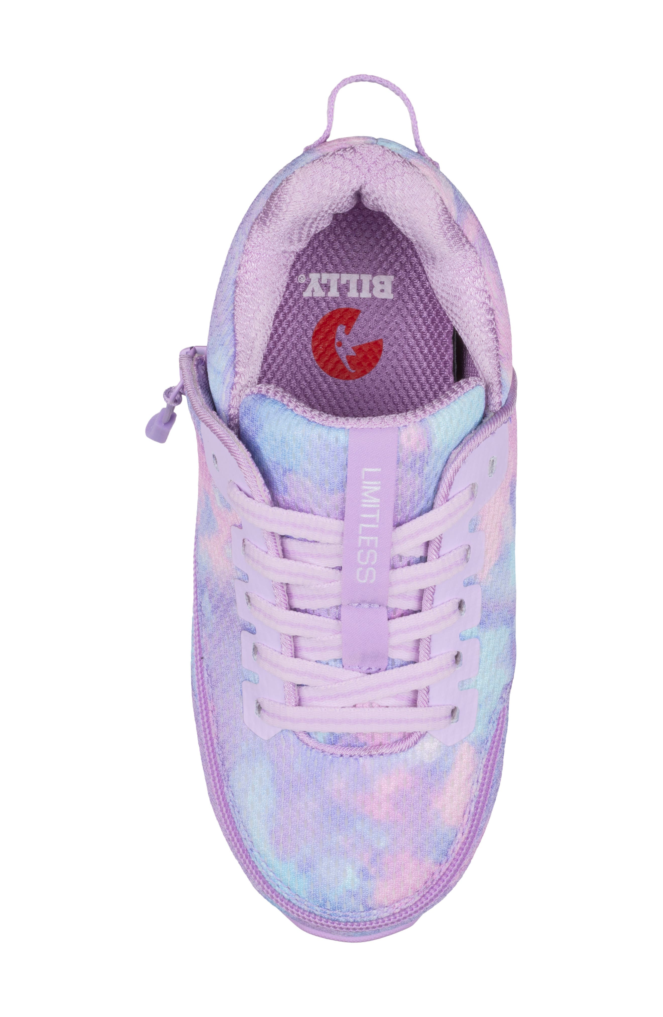 Kids' Limitless Zip Around Sneaker, Alternate, color, LILAC WATERCOLOR