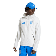 adidas Men's adidas  White San Diego FC Tiro Travel Full-Zip Hooded Windbreaker