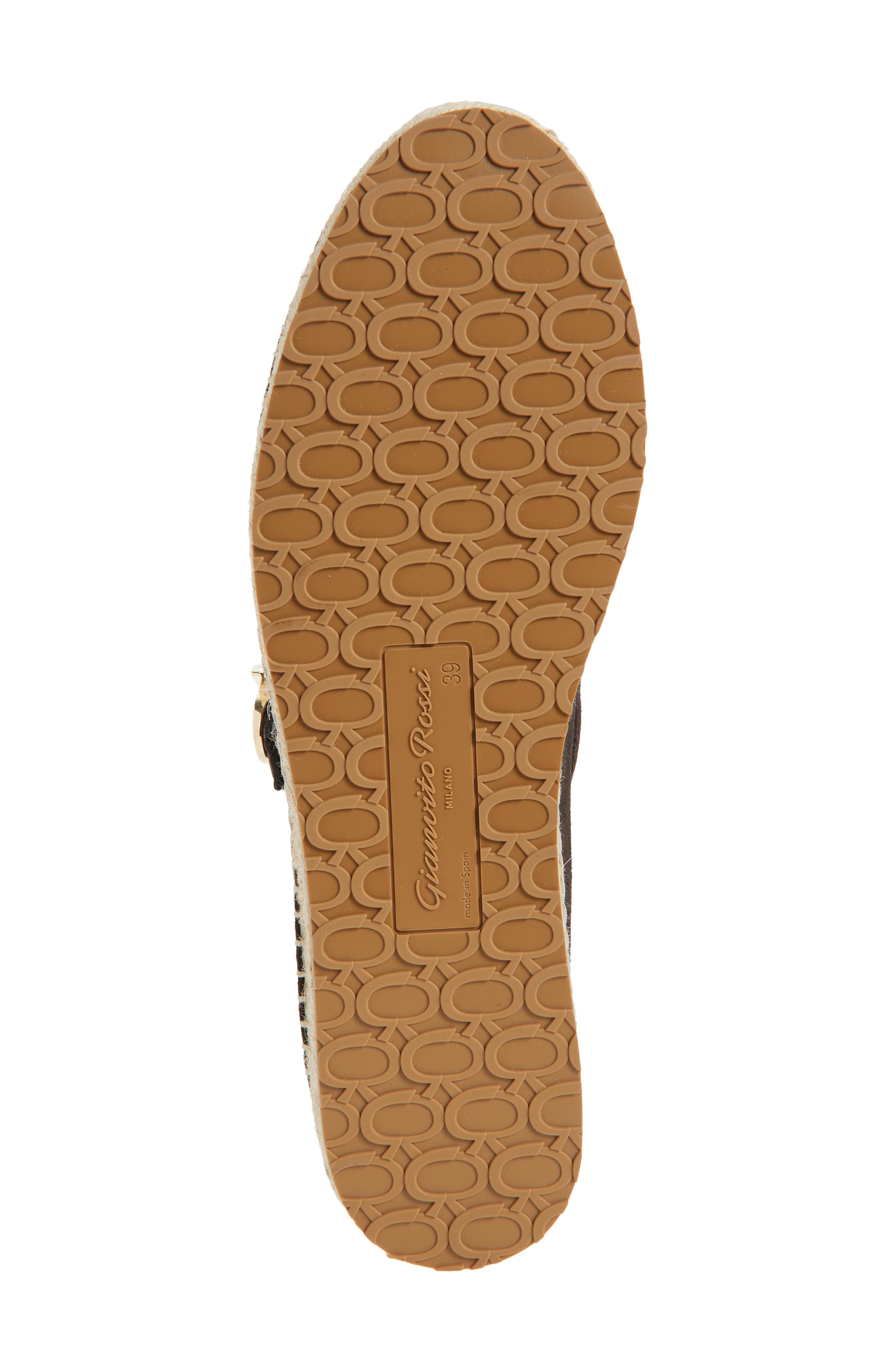 Gianvito Rossi Espadrille Mary Jane Ballet Flat, Alternate, color, Moka