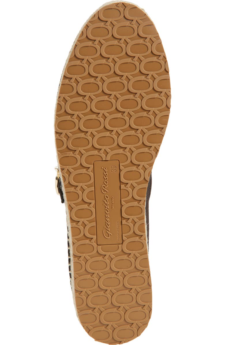 Gianvito Rossi Espadrille Mary Jane Ballet Flat, Alternate, color, Moka
